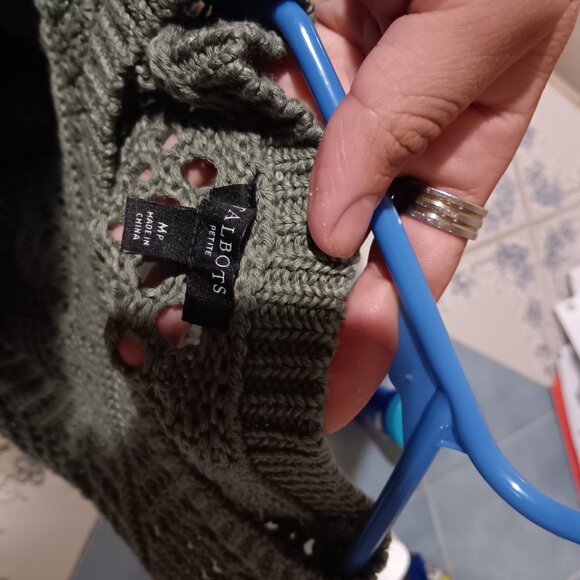 Talbots Open Stitch Tank set of 2 Orange and dark Green sz M semi new - Picture 4 of 5